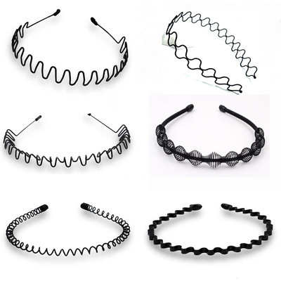 Special Iron Wave Headband Men's and Women's Headband Korean Invisible Sports Trend Bangs Cropped Hair Clip Hairpin