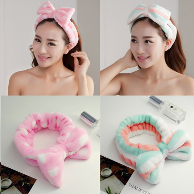 Bow Online Influencer Fashion Korean Fancy Hair Band Sports Yoga Makeup Headband Hair Accessories Factory Wholesale