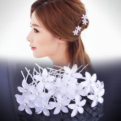 Bridal Headdress Hair Style Embellished U-Shaped Hairpin Hairpin Fresh Flower Hairpin