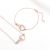 Korean Style Love Truelove Knot Necklace Simple Graceful and Fashionable Peach Heart Pendant Necklace Ins Style Jewelry