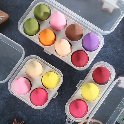 Cosmetic Egg Smear-Proof Makeup Gourd Water Drops Become Bigger When Exposed to Water Wet and Dry Powder Puff Beauty Blender Set Cosmetic Egg Wholesale