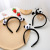 Giant Panda Brooch Barrettes Japanese Cartoon Hair Rope Leaning Bear Animal Headdress Bear Plush Doll