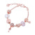 French Drop Oil Rose DIY Beaded Bracelet Cross-Border Fashion Hollowed-out Diamond-Embedded Flower Heart Panjia Bracelet