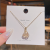 Japanese and Korean Style Niche Design Titanium Steel Necklace Women's Series Geometric Online Best-Selling Product Tide Temperament Clavicle Chain Wholesale