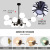 Led Nordic Creative Living Room Chandelier Modern Minimalist and Magnificent Internet Celebrity Dining-Room Lamp Bedroom Personality Magic Bean Molecular Lamp