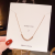 Japanese and Korean Style Three-Dimensional Small Square Clavicle Chain Temperament Rose Gold Necklace Female Titanium Steel Plated 18K Short All-Match Accessories