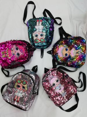 2019 New Cute Sequins Surprise Doll Schoolbag with Light