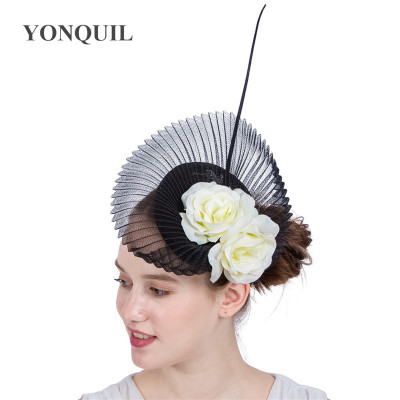 European and American Fashion Barrettes Top Hat Handmade Flower Accessories Court Banquet Ladies Cocktail Headdress Hat