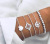 Cross Border New Accessories Hollowed Heart Shape Lotus Tassel Leaf Bracelet Set Manufacturer One Piece Dropshipping
