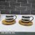 Gold Plated Electroplated Ceramic Coffee Set Six Cups Six Plates Gift Set Breakfast Cup Milk Cup Black Tea Cup Scented Tea Cup