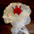 Valentine's Day Cake Decoration Flowers Gauzing Warm Light Wave Lace Surrounding Border Pearl Crown Cake Ornaments