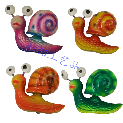 3D Colorful Plastic Snail Fridge Magnet Creative Home Background Decorative Crafts Decorations