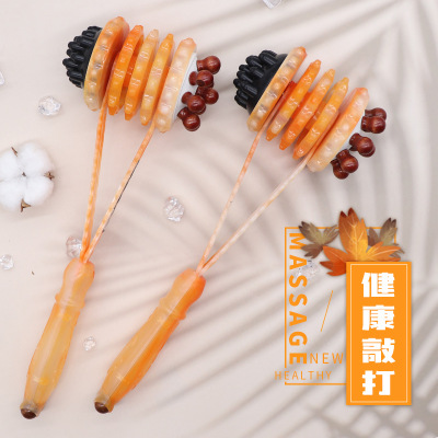 Shenyue 862 Wooden Beads Airbag Massage Tapping Hammer Wooden Beads Acupuncture Point Pressing Roller Massage Fitness Equipment Tapping Hammer