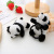 Giant Panda Brooch Barrettes Japanese Cartoon Hair Rope Leaning Bear Animal Headdress Bear Plush Doll