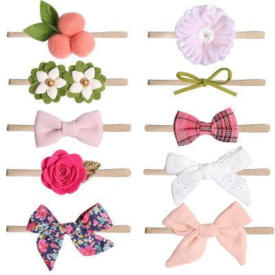 Meiquan New Seamless Small Hair Band 80914 Photo Cute Children Headwear Bow Hair Band Flowers Hair Accessories