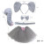 Amazon Eaby Supply Halloween Christmas Headband Elephant Headdress Three-Piece Set Elephant Ears Hairware