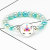 Creative New Children 'S Cartoon Bracelet Colorful Unicorn Miss Pattern Gem Retractable Beaded Bracelet Wrist Ring