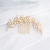 Bridal Wedding Dress Head Accessories Cross-Border Alloy Hollow Leaf Hair Comb Pearl Rhinestone Insert Comb for Updo