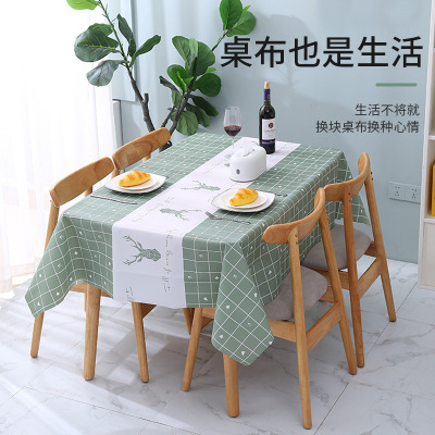 Tablecloth Ins Style Waterproof and Oilproof and Heatproof Disposable Picnic Blanket Stall Thickened Cloth Cushion European Style Table Mat Tablecloth