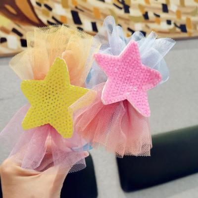 Factory Store Korean Dongdaemun New Children's Hair Accessories Wholesale Sequins XINGX Gradient Rainbow Bow Headband