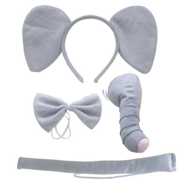 Amazon Eaby Supply Halloween Christmas Headband Elephant Headdress Three-Piece Set Elephant Ears Hairware