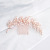 Bridal Wedding Dress Head Accessories Cross-Border Alloy Hollow Leaf Hair Comb Pearl Rhinestone Insert Comb for Updo