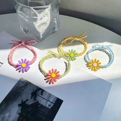 Daisy Hair Rope Xuan Ya Flower Hairband Korean Girl Cute Headband Ponytail Rubber Band Hair Accessories Headdress