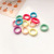 Korean Style New High Elastic Colorful Candy Color Series Cereal Donut 100 Children's Towel Ring Rubber Band Head Rope