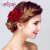 Ormei Original Design Red Headdress Flower Bridal Hair Accessories Handmade Accessories Wedding and Wedding Accessories