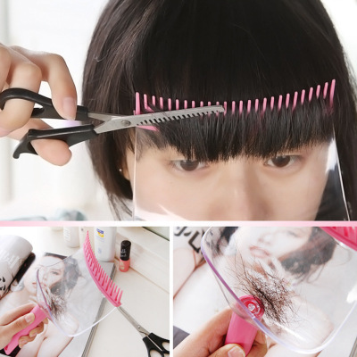 Practical Bangs with Groove Trimmer Straight Bangs Hair Comb DIY Bangs Trimming Comb Hair Tools