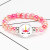 Creative New Children 'S Cartoon Bracelet Colorful Unicorn Miss Pattern Gem Retractable Beaded Bracelet Wrist Ring