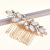 American Entry Lux Opal Rhinestone Tuck Comb Daily Braided Hair Styling Insert Comb for Updo Wedding Dress Accessories