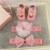 European and American New Mesh Irregular Bow Korean Style Children's Hair Band Socks Set Baby Gift Set