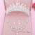 Bridal Headdress Three-Piece Crown Necklace Set Wedding Hair Accessories Wedding Dress Ornament Accessories Korean Style