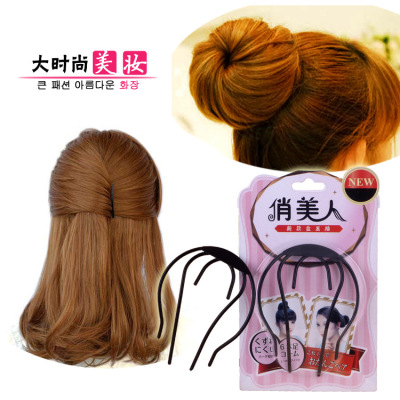 6025a Japanese Donut Hair Band Hairdressing Makeup Tools Sponge Roundel Hair Curler Japanese and Korean Hair Accessories