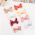 Valentine's Day Girl Bow Barrettes Xiaohongshu Sweet Retro Children's Accessories Red Twisted Blades