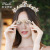 Bridal Wedding Dress Head Accessories Cross-Border Alloy Hollow Leaf Hair Comb Pearl Rhinestone Insert Comb for Updo