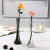 Fresh Glass Vase Single Flower Arrangement Lily Rose Transparent Modern Fashion Dining Table Hotel Small Vase Decoration