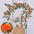 Artificial Rose Raw Silk Flower Strip Iron Wire Wall Hanging Multi-Flower Head Rose Indoor Wall Hanging Wedding Banquet Show Window Decoration