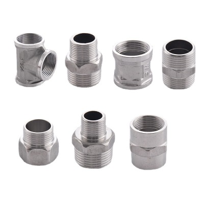 Stainless Steel Joint Inner Wire Connection Internal and External Thread Wire Tee Elbow 6-Minute Turn 4-Minute Reducing Plumbing Pipe Accessories