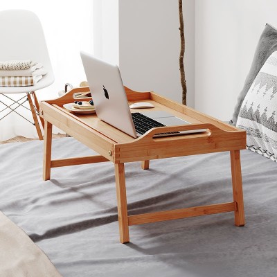 Bed Table Dormitory Bamboo Foldable Student Breakfast Table Small Table Study Table Bed Lazy Tablet Table Dining Table