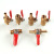 Wholesale Brass Thick Red Handle Small Ball Valve 1/2/3 Points Plug Hose 8/10mm Leather Tube Drain Oil and Gas Switch