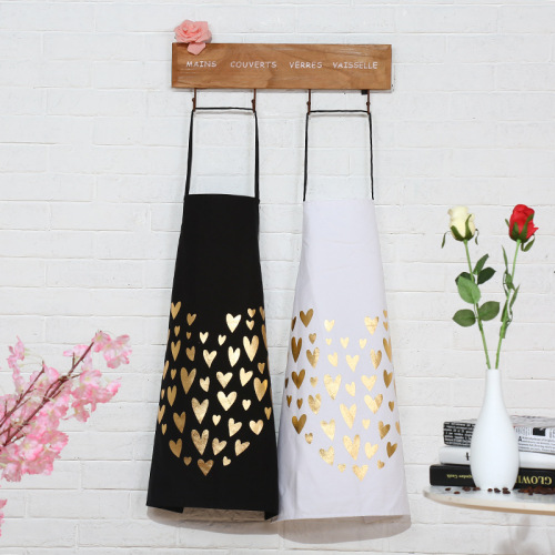 New Kitchen Home Pure Cotton Stamping Antifouling Apron Creative Printing Waterproof Work Clothes Logo Printing
