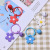 Korean Style Ins Fresh Color Little Flower Bell Key Buckle Candy Color Key Ring Pendant Women's Bag Hanging Ornament