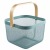 Factory Wholesale Wooden Handle Basket Multi-Color Optional Iron Wire Small Basket Storage Basket Wire Basket Fruit Basket