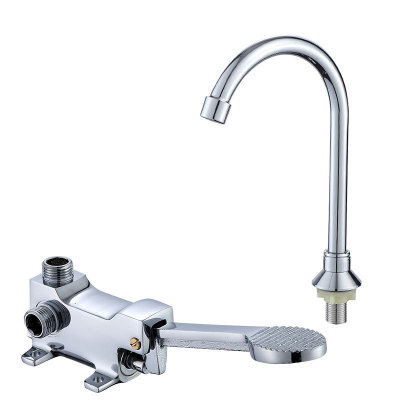 Hospital Laboratory Hot and Cold Adjustment Foot Valve Faucet Switch Basin Pedal Type Mixing Valve
