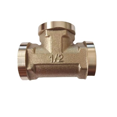 Pipe Ancient Tee 4 Points Copper Internal Thread Tee Copper Plumbing Accessories Copper Connection Copper Fittings T-Junction Pipe Fitting