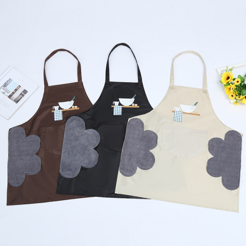 japanese Korean Style Simple Sleeveless Apron with Pocket Household Kitchen Stain-Proof Apron Factory Spot Wholesale