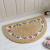 Fresh Semicircle Pastoral Rose Floor Mat Bathroom Non-Slip Door Mat Absorbent Carpet Bedroom Door Mat