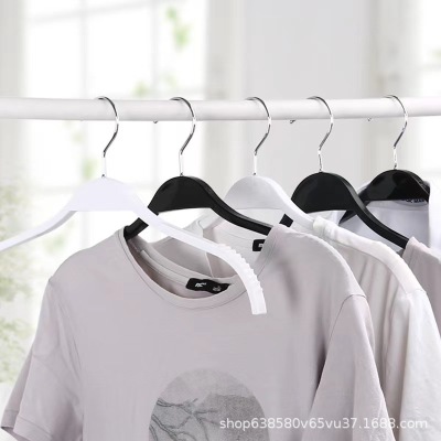 Plastic Clothes Hanger Anti-Slip Traceless Hanger Wet and Dry Clothes Hanger Clothing Store Clothes Hanger Can Be Used for Logo Wholesale and Retail